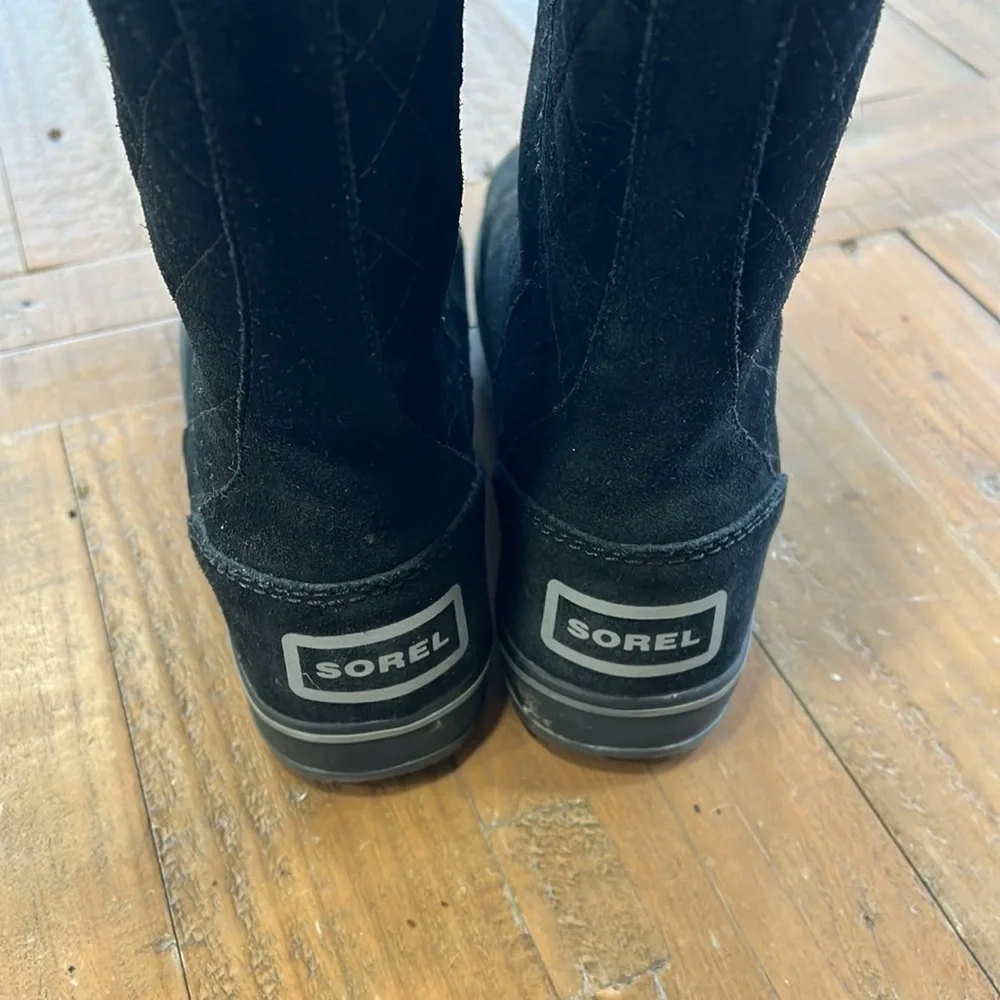 Sorel Glacy black suede winter boots